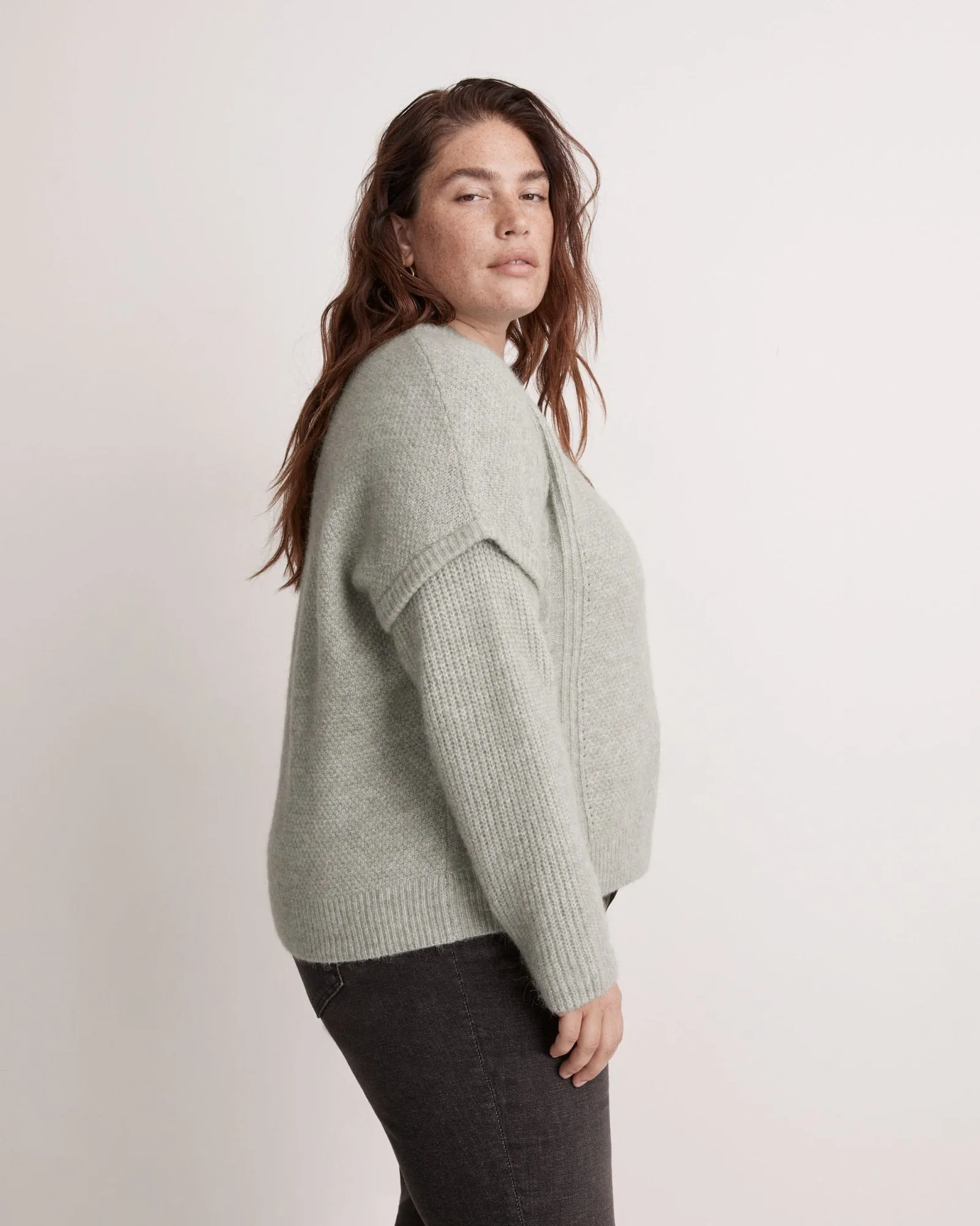 Kiawah Cable Pullover | Frosted Sage