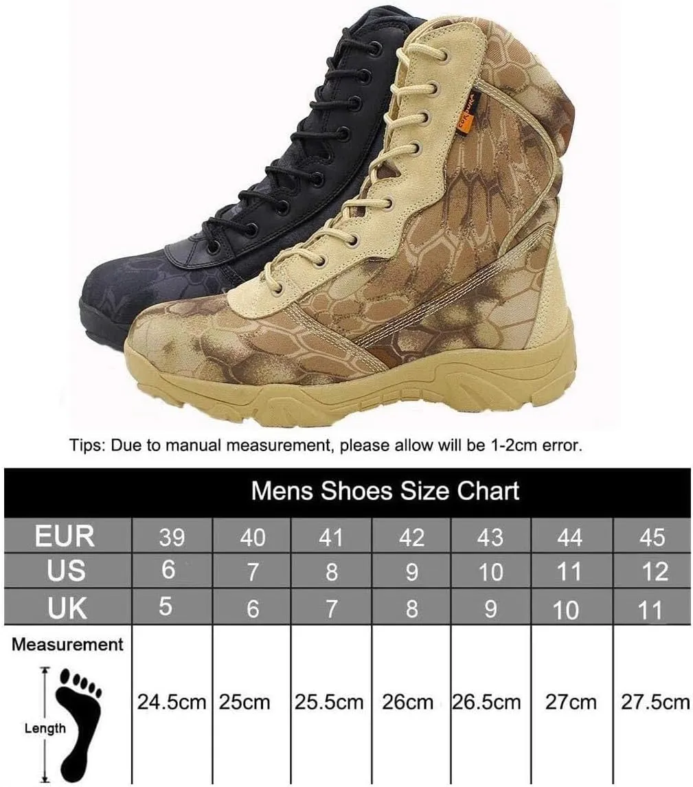 Lightweight Military Tactical Boots,Waterproof Hiking Boots, Durable Combat Boots,for Hiking Work Boots,for Men and Women