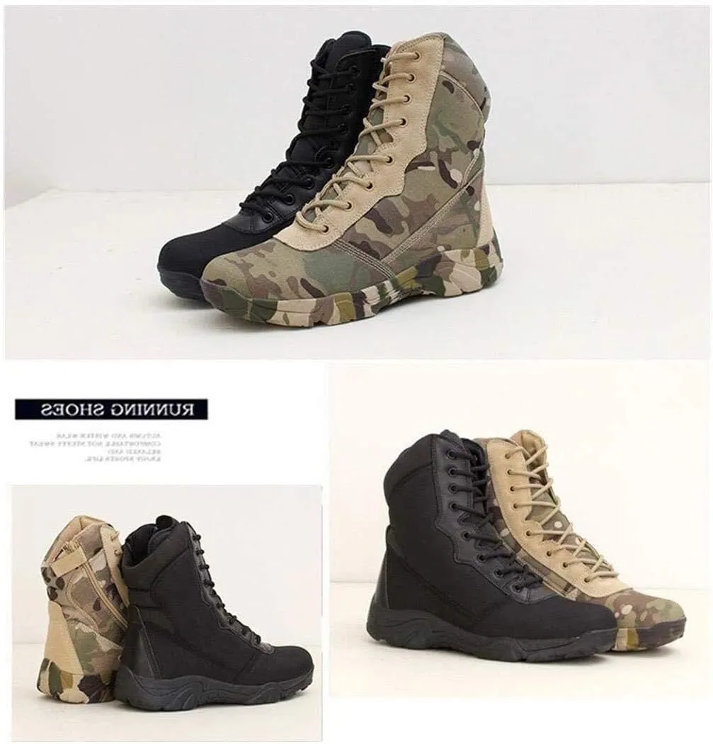 Lightweight Military Tactical Boots,Waterproof Hiking Boots, Durable Combat Boots,for Hiking Work Boots,for Men and Women
