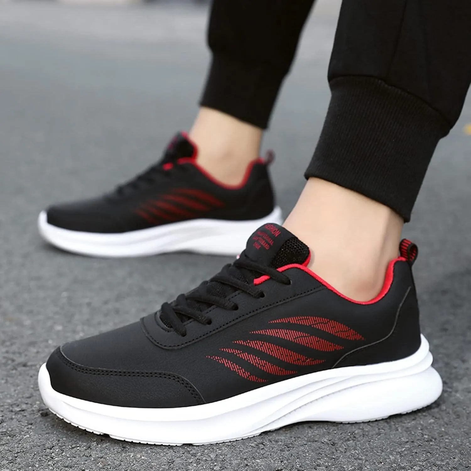 Lightweight Shoes Mens Shoes Casual Leather Laace Up Solid Color Casual Fashion Simple Running
