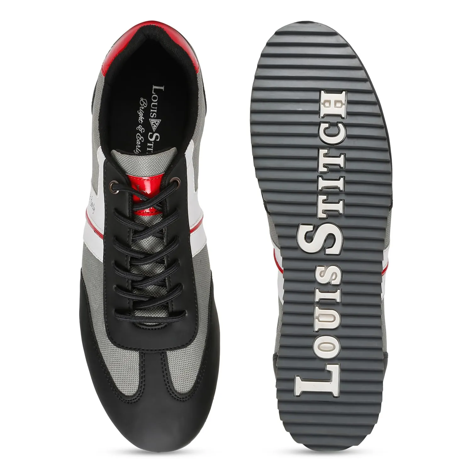LOUIS STITCH Play Men's Egyptian Black Fashion Sneaker Comfortable for Men All Day Wear (SNK-MP 9 UK)