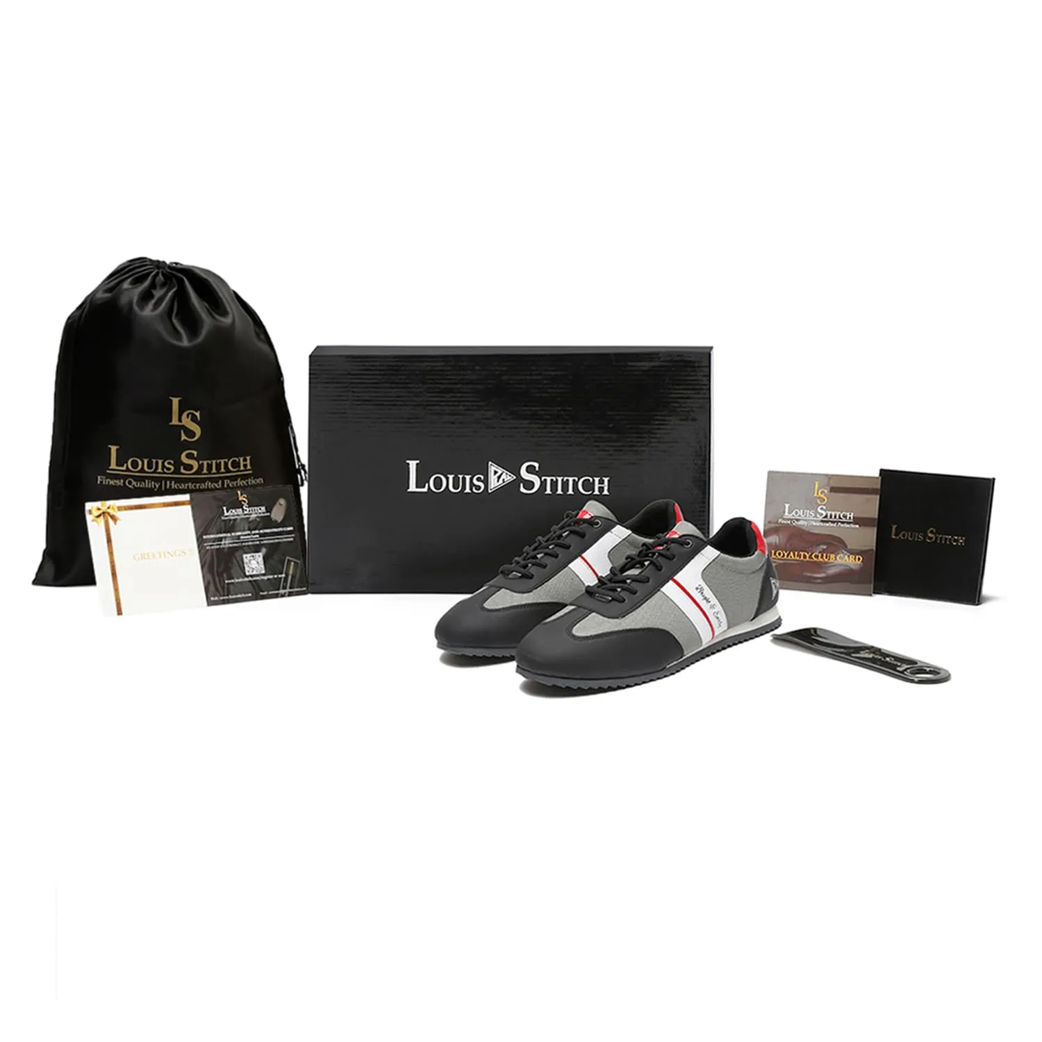 LOUIS STITCH Play Men's Egyptian Black Fashion Sneaker Comfortable for Men All Day Wear (SNK-MP 9 UK)