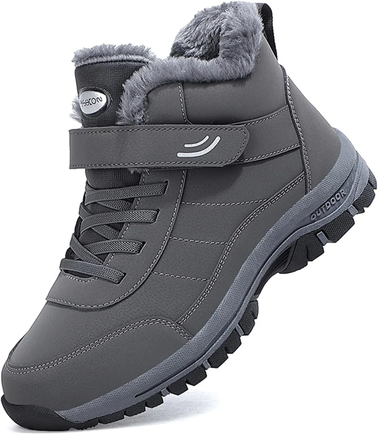 Men Work Boots Non Steel Toe Hiking Sneakers Fur Lined Ankle Boot Women's Working Shoes Winter Composite Safety Toe Waterproof Industrial Casual Hike Grounded Footwear