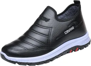 Men Work Boots with Zipper Hiking Sneakers Shoes with Fur Lined Womens Safety Shoes Wide Width Lightweight Outdoor Botas Mid Ankle Work Casual Hike Grounded Footwear