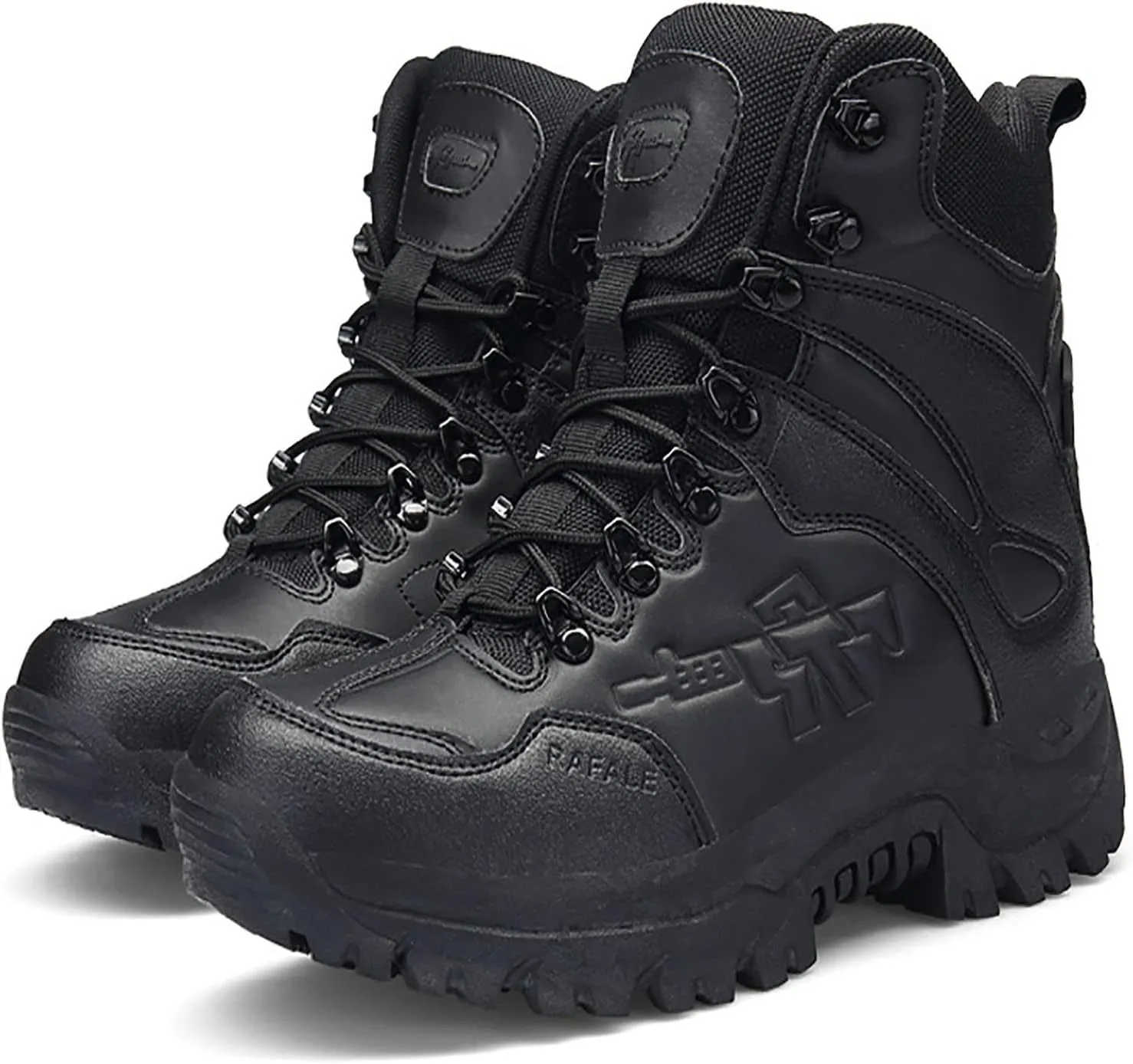 Mens Backpacking Boots Army, Durable Suede Leather and Rubber Sole Military Work and Desert Boots,Outdoor Lace-Up Sports Lightweight Durable Breathable Hiking Shoes