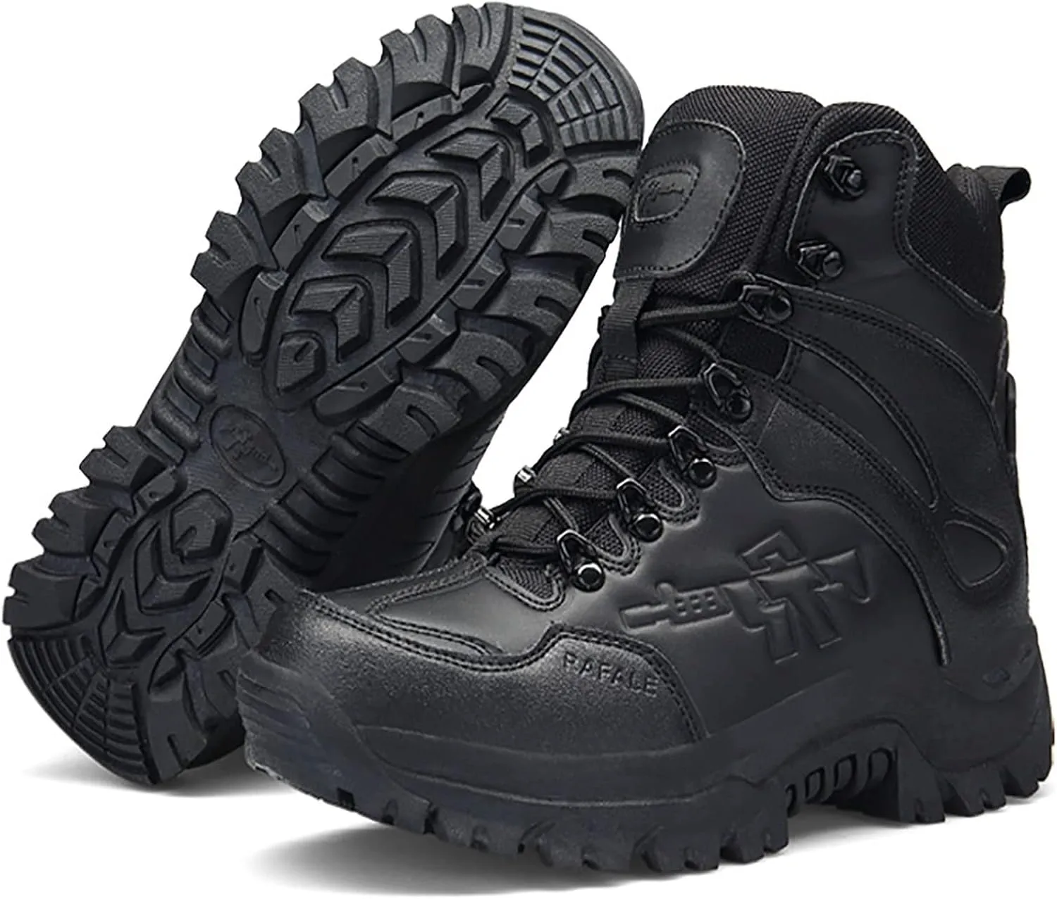 Mens Backpacking Boots Army, Durable Suede Leather and Rubber Sole Military Work and Desert Boots,Outdoor Lace-Up Sports Lightweight Durable Breathable Hiking Shoes