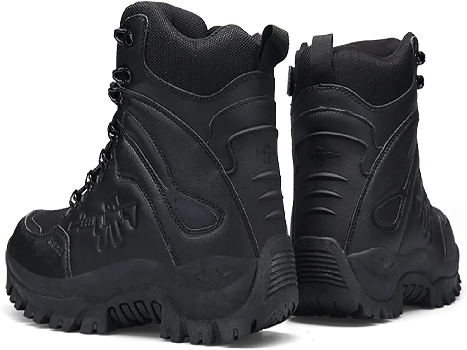 Mens Backpacking Boots Army, Durable Suede Leather and Rubber Sole Military Work and Desert Boots,Outdoor Lace-Up Sports Lightweight Durable Breathable Hiking Shoes