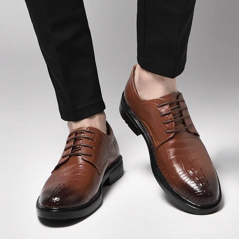 Men's Business Formal PU Shoes - Oxford Orthopedic Dress Sneakers, Walking Driving Loafers, Work Flats