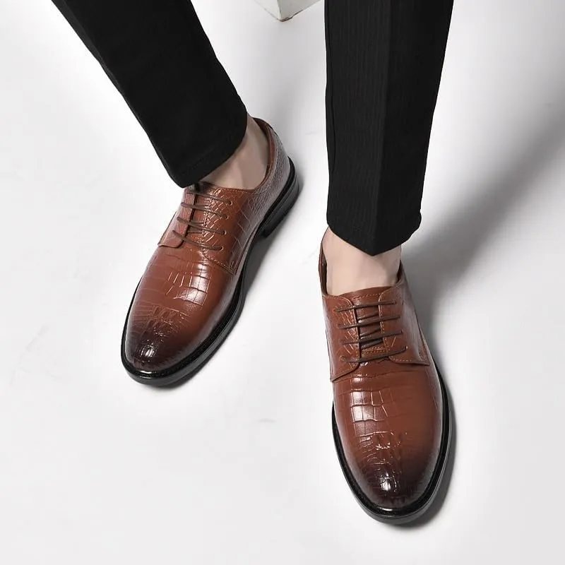Men's Business Formal PU Shoes - Oxford Orthopedic Dress Sneakers, Walking Driving Loafers, Work Flats
