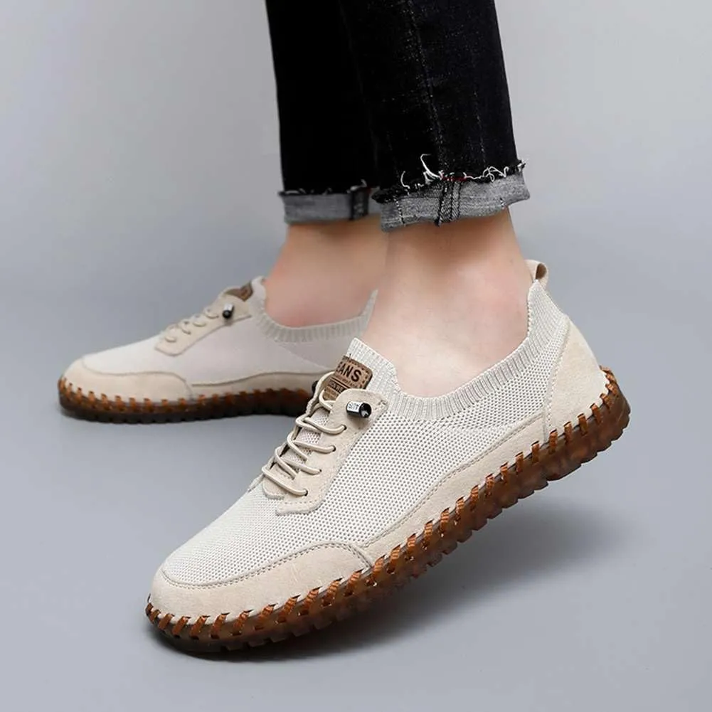Men's Genuine Leather Loafer Shoes Slip On Soft Walking Driving Shoes