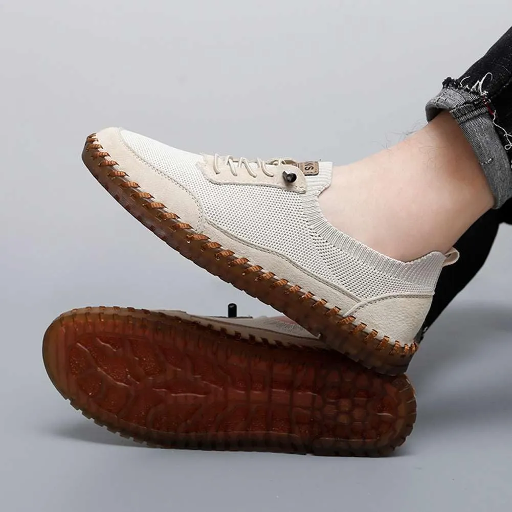 Men's Genuine Leather Loafer Shoes Slip On Soft Walking Driving Shoes