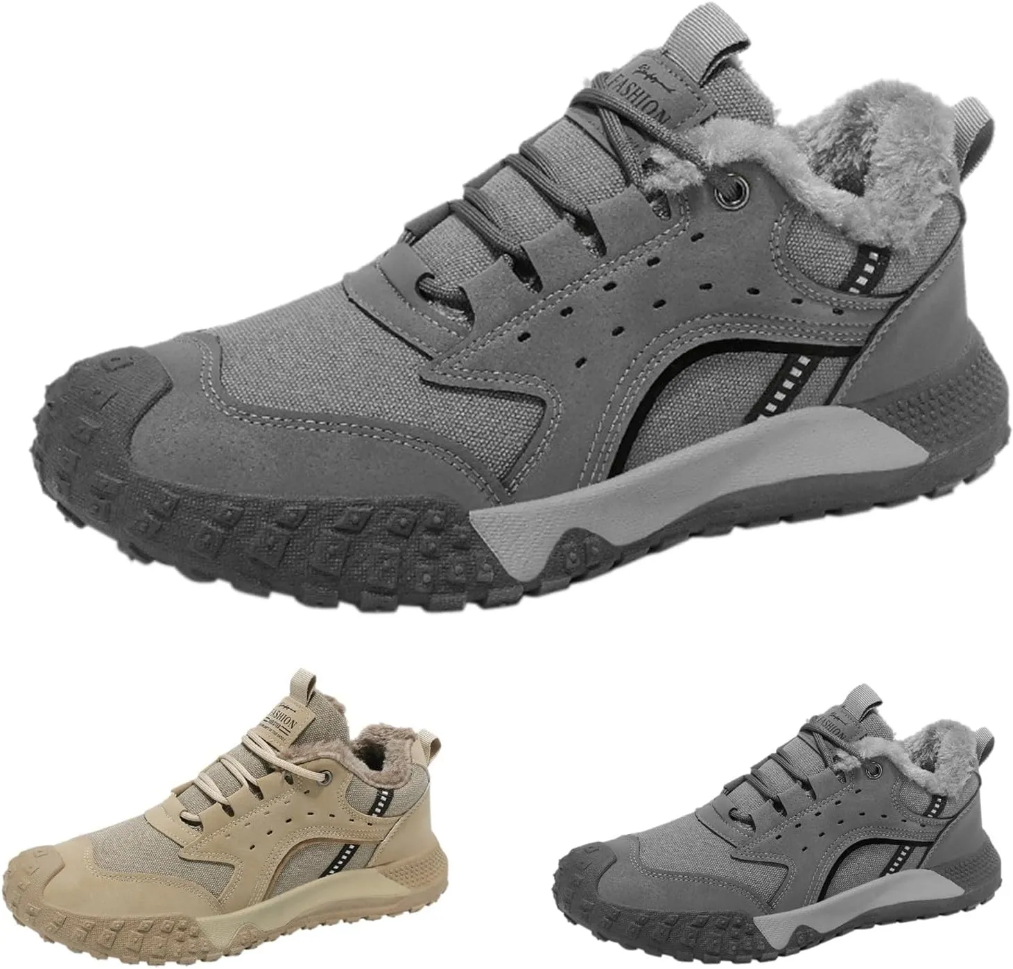 Mens Hiking Footwear Winter Work Wear Closure Toe Casual Shoes Running Mountaineering Hiking Sports Snow Boots