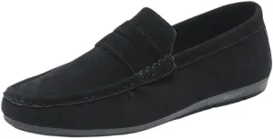 Men's Loafers Round Toe Suede Loafers ?C Lightweight Comfortable Slip-On Shoes with Flat Heel for Casual & Outdoor Wear