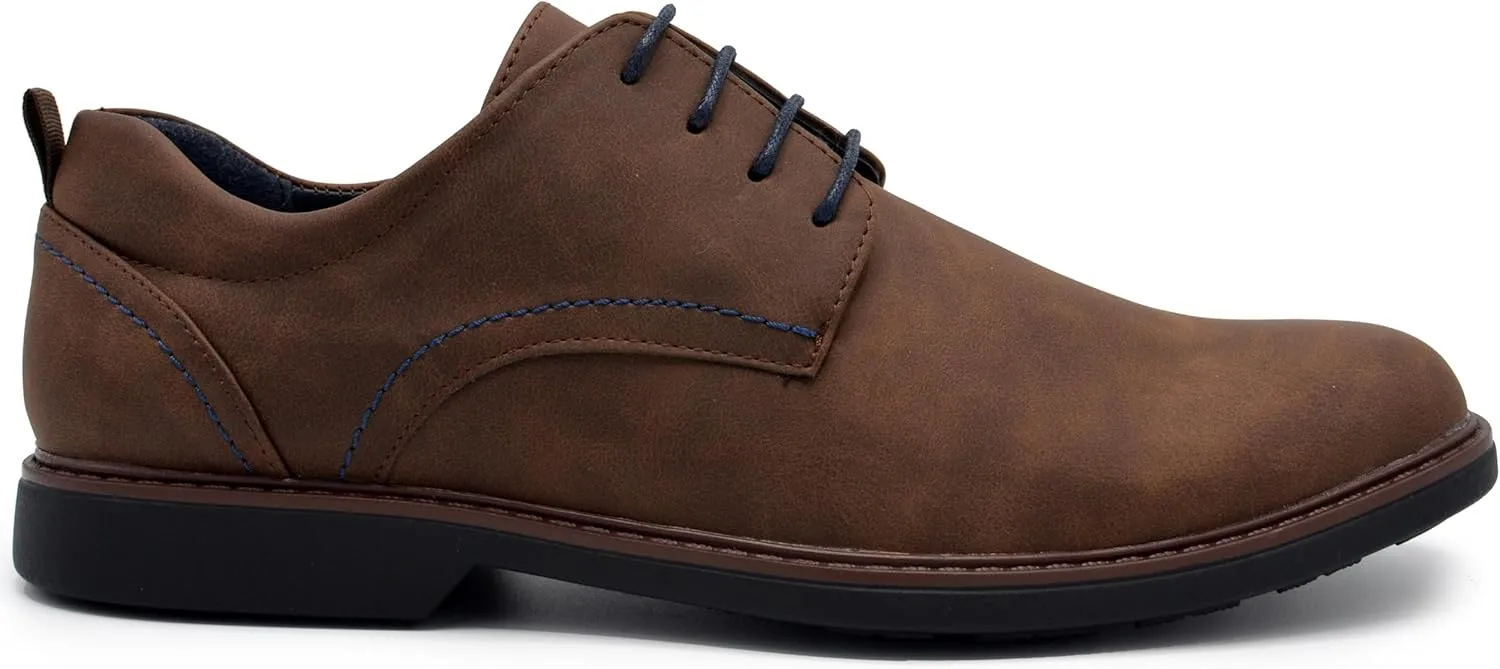Mens Oxford Dress Shoes, Classic Leather Formal Footwear, Comfort Fit, Lace Up Business Shoes for Work Special Occasions