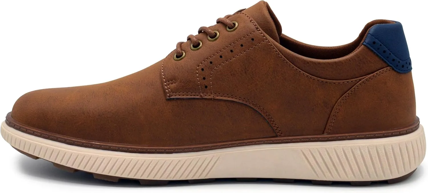 Mens Oxford Dress Shoes, Genuine Leather Lace Up Formal Shoes for Office, Weddings Business Wear