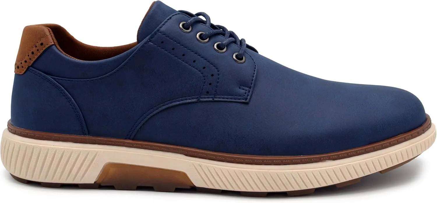 Mens Oxford Dress Shoes, Genuine Leather Lace Up Formal Shoes for Office, Weddings Business Wear