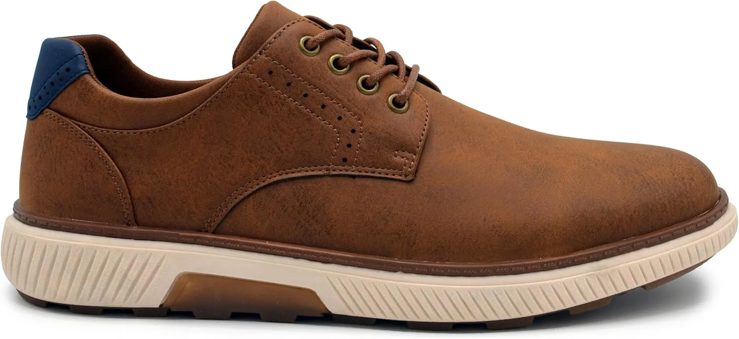 Mens Oxford Dress Shoes, Genuine Leather Lace Up Formal Shoes for Office, Weddings Business Wear