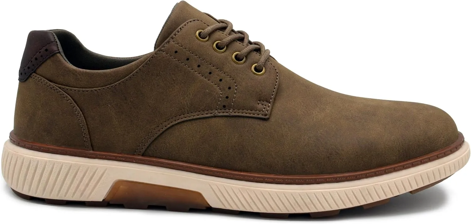 Mens Oxford Dress Shoes, Genuine Leather Lace Up Formal Shoes for Office, Weddings Business Wear