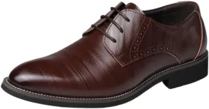 Mens Pointed Tip Orthopedic Dress Shoes Lace-up Oxford Shoes for Men Oxfords PU Fashion Dress Sneakers Business Casual New Shoe