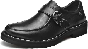 Men's Premium Leather Penny Loafers, Classic Fashion Handmade Dress Shoes Casual Slip-on Loafer for Mens