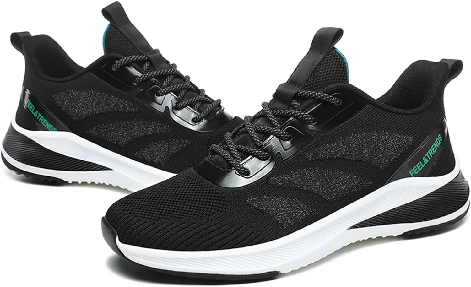 Mens Slip On Men Sports Shoes Fashionable New Pattern Simple Color Blocking Mesh Breathable and Comfortable Lace Up