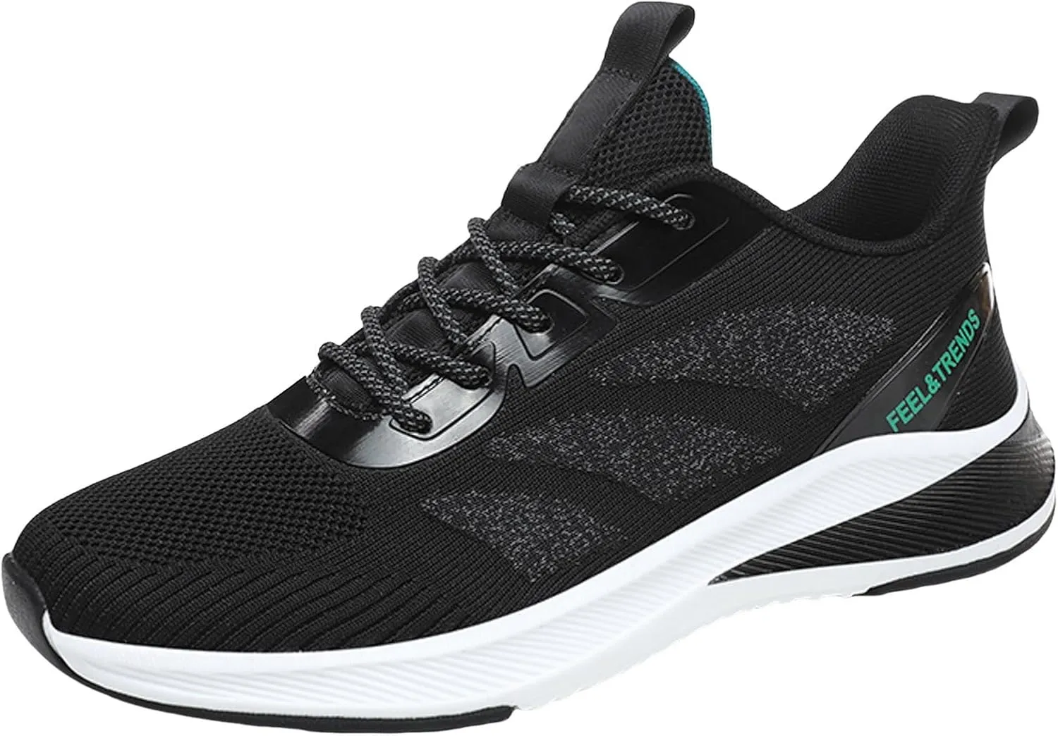 Mens Slip On Men Sports Shoes Fashionable New Pattern Simple Color Blocking Mesh Breathable and Comfortable Lace Up