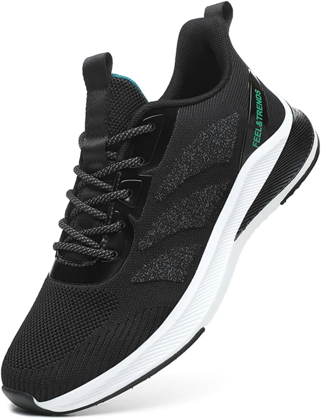 Mens Slip On Men Sports Shoes Fashionable New Pattern Simple Color Blocking Mesh Breathable and Comfortable Lace Up