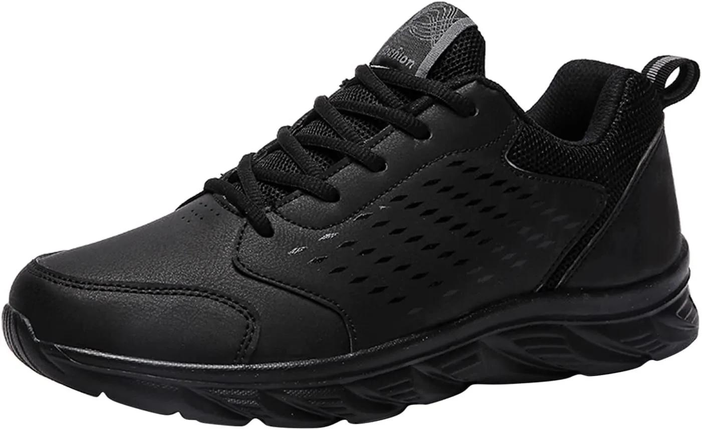 Men's Slip Shoes Mens Shoes Casual Leather Lace Up Solid Color Casual Fashion Simple Running