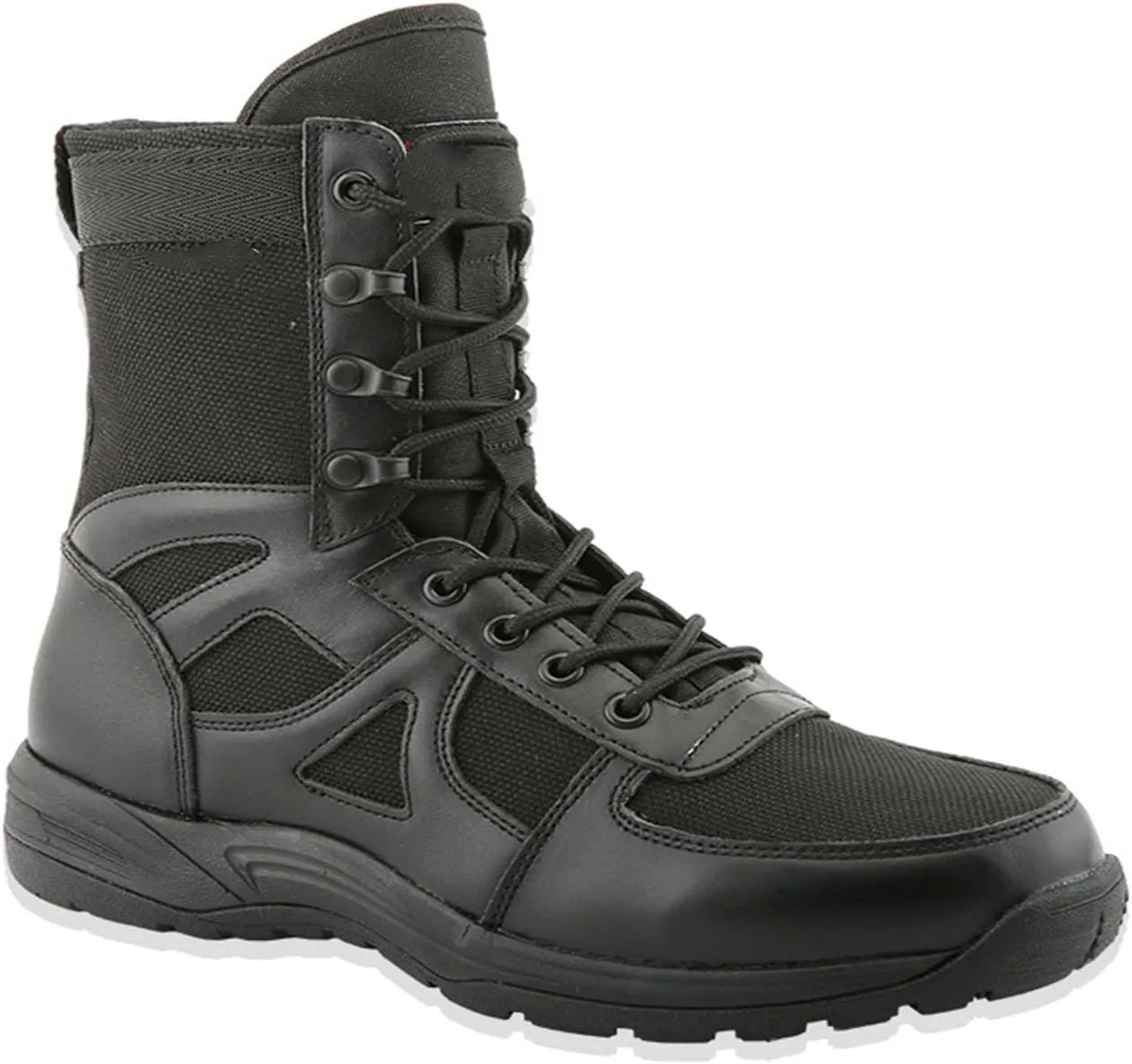 Men's Tactical Waterproof Boots, Durable Comfortable Coated Leather Combat Hiking Shoes
