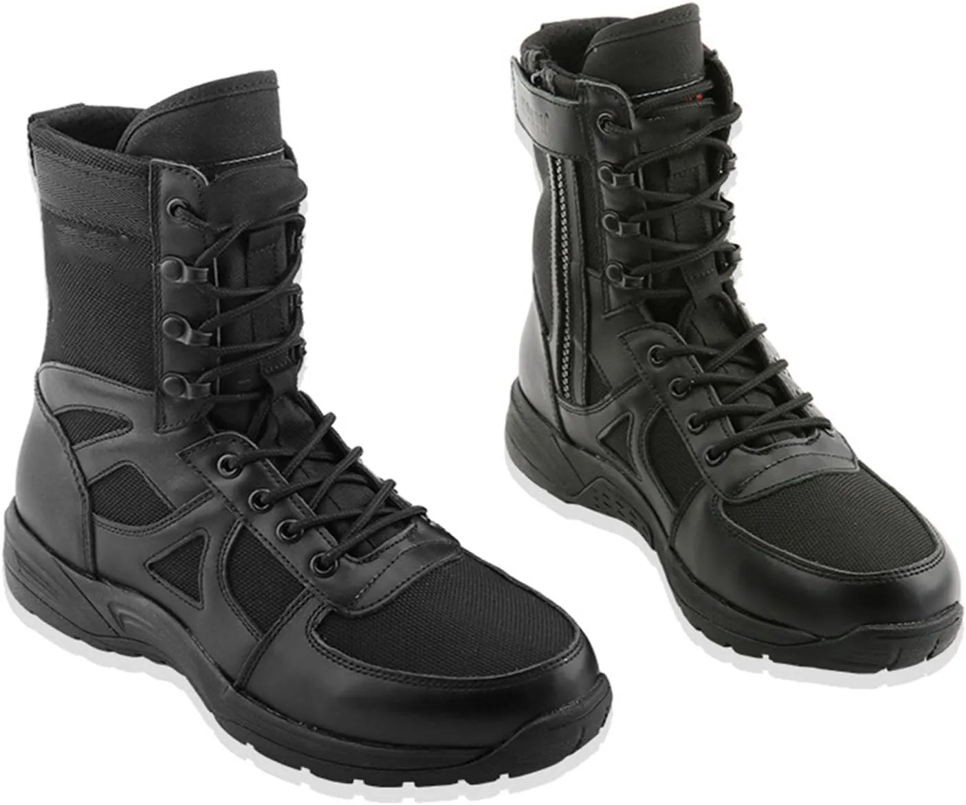 Men's Tactical Waterproof Boots, Durable Comfortable Coated Leather Combat Hiking Shoes