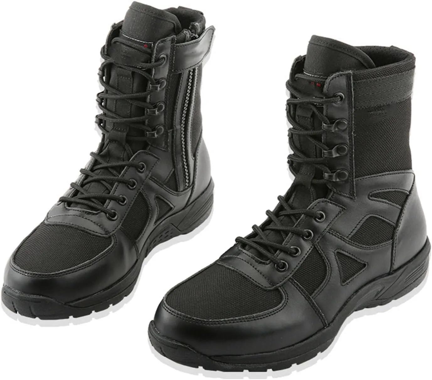 Men's Tactical Waterproof Boots, Durable Comfortable Coated Leather Combat Hiking Shoes