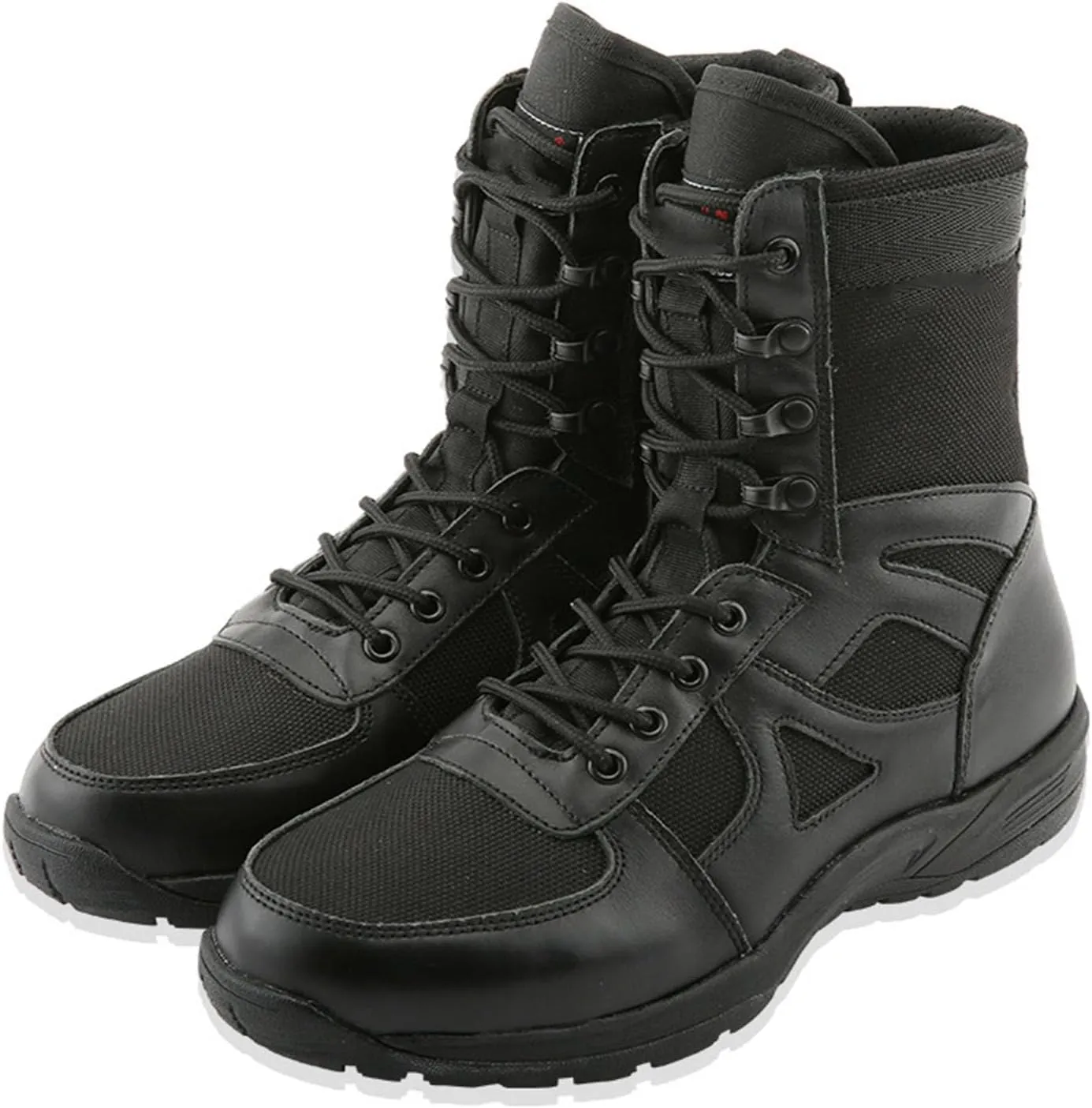 Men's Tactical Waterproof Boots, Durable Comfortable Coated Leather Combat Hiking Shoes