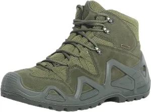 Men's Tactical Waterproof Boots, Durable Comfortable Coated Leather Combat Hiking Shoes