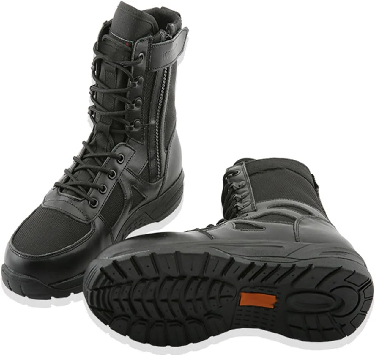 Men's Tactical Waterproof Boots, Durable Comfortable Coated Leather Combat Hiking Shoes