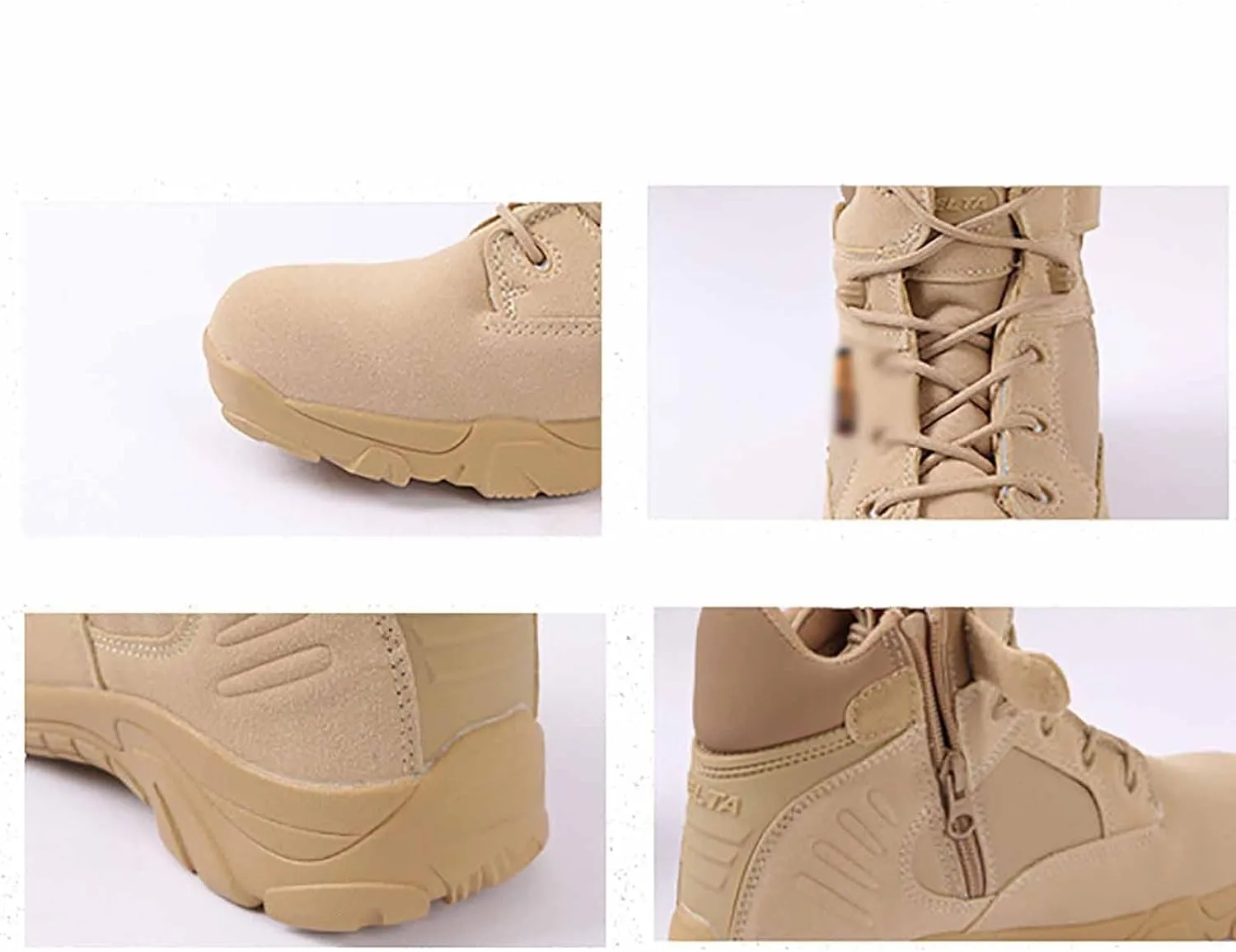 Men's Tactical Work Boots, Lightweight Hiking Boots, Durable Suede Hiking Outdoor Boots, Puncture Resistant Work Boots, Breathable Military Combat Desert Boots