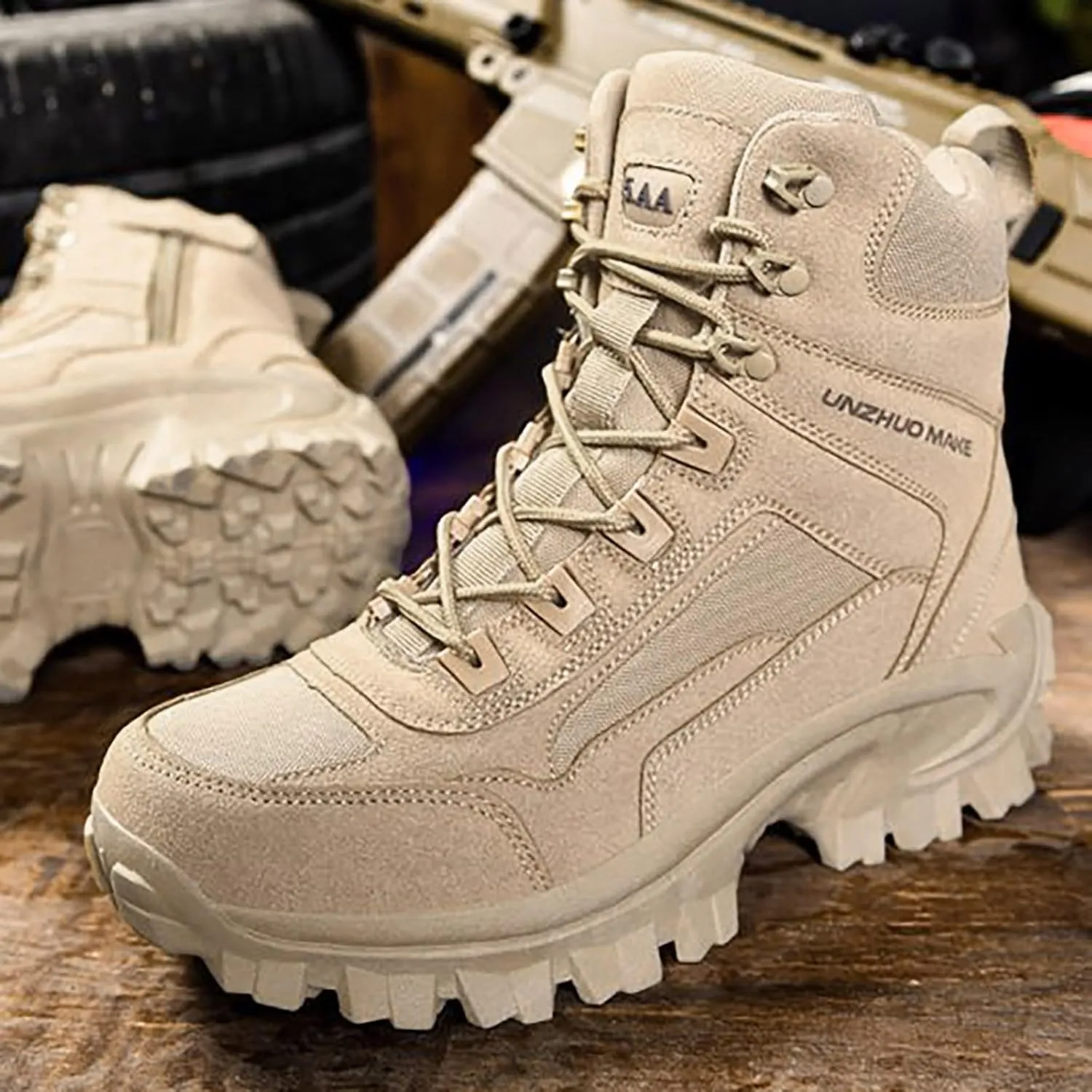 Mens Walking Hiking Boots Men's Outdoor Mid Lightweight Mountaineering Shoes Comfortable Non Slip Hiking Boots