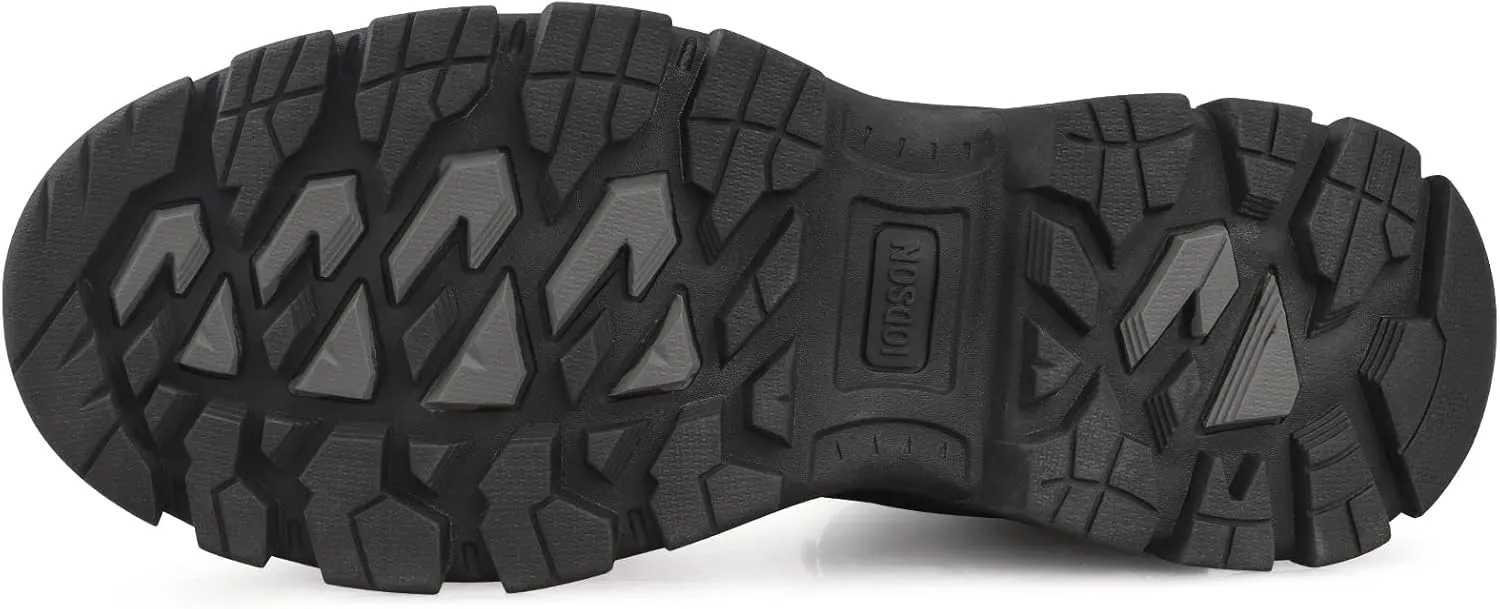 Men's Waterproof Hiking Boots Lightweight Puncture Resistant Work Boots Military Tactical Boots Durable Leather Combat Boots