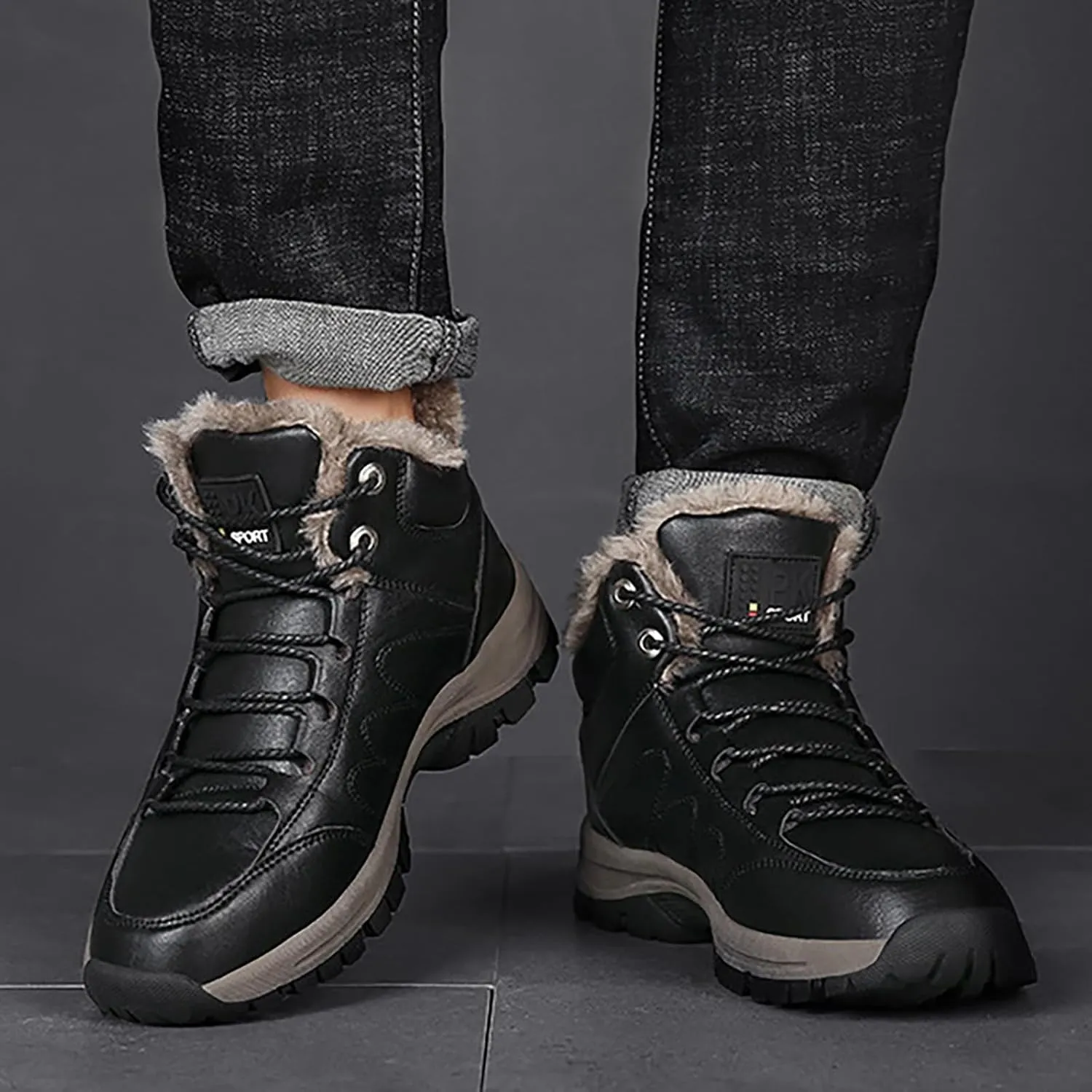 Men's Work Boots Composite Toe Hiking Sneakers Shoes Slip On Women Workout Shoes Business Casual Winter Backpacking Snow Botas Warm Water Hike Grounded Footwear