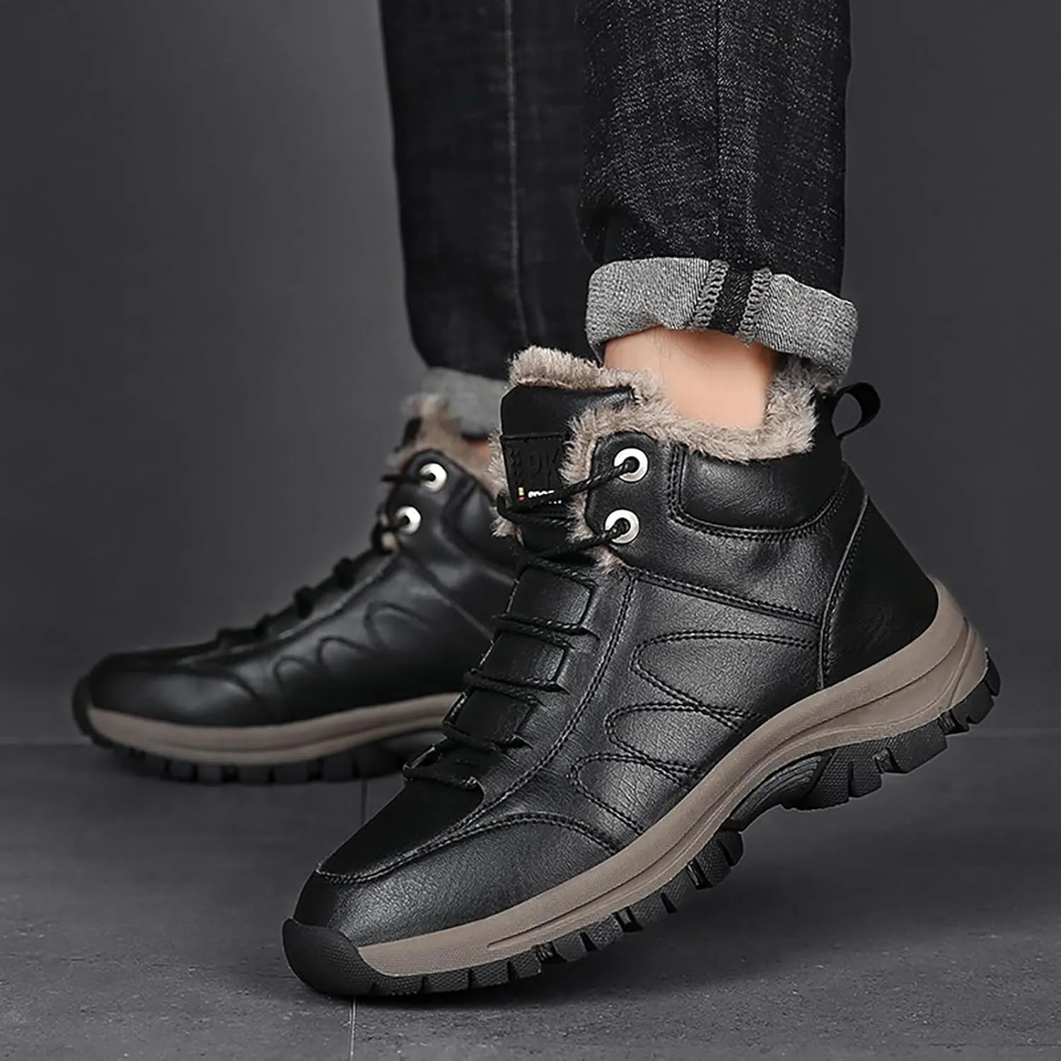 Men's Work Boots Composite Toe Hiking Sneakers Shoes Slip On Women Workout Shoes Business Casual Winter Backpacking Snow Botas Warm Water Hike Grounded Footwear
