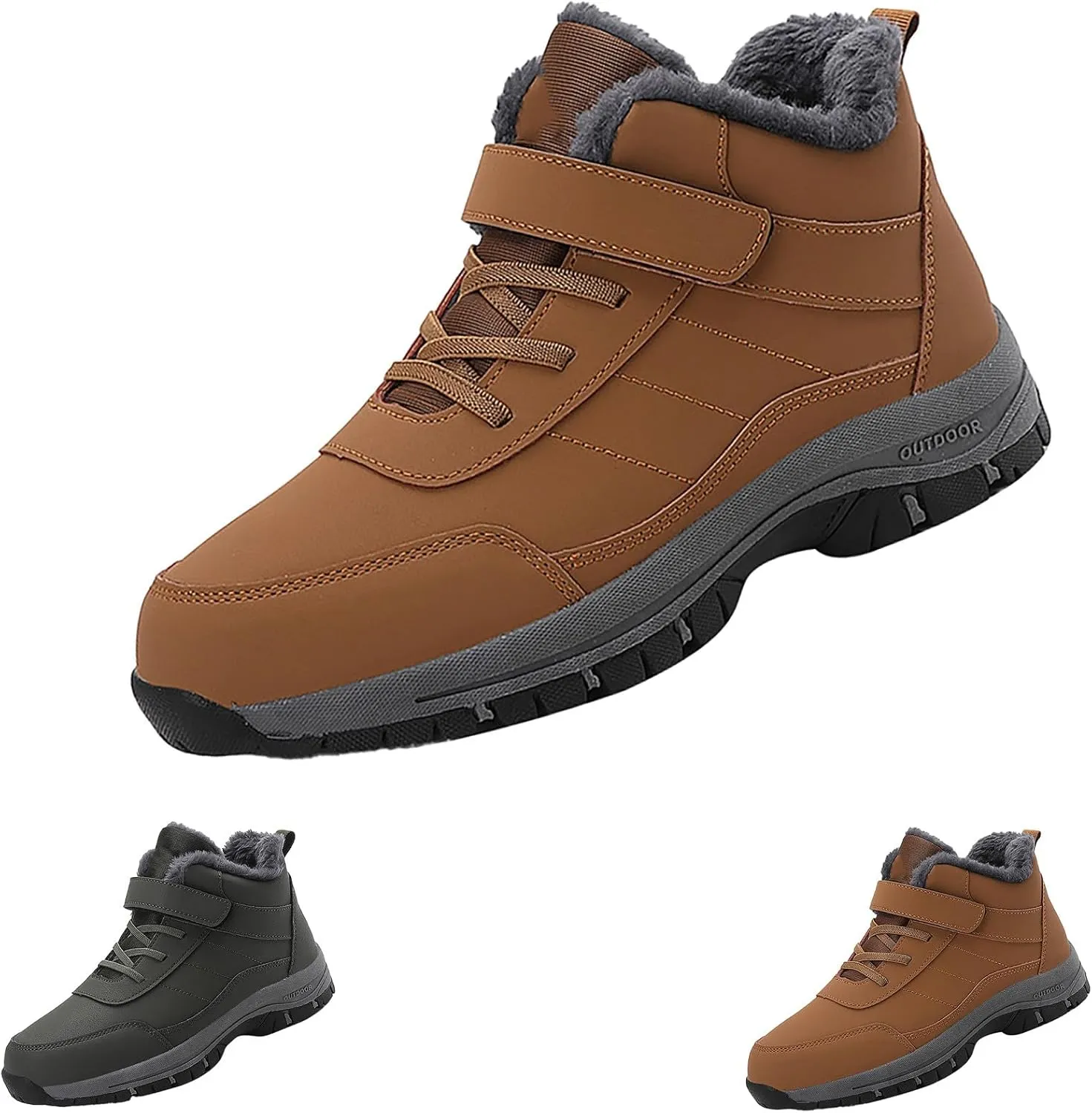 Men's Work Boots Slip On Hiking Sneakers Shoes Warm Women's Safety Shoes Business Casual Platform Sneakers Lightweight Safety Hike Grounded Footwear