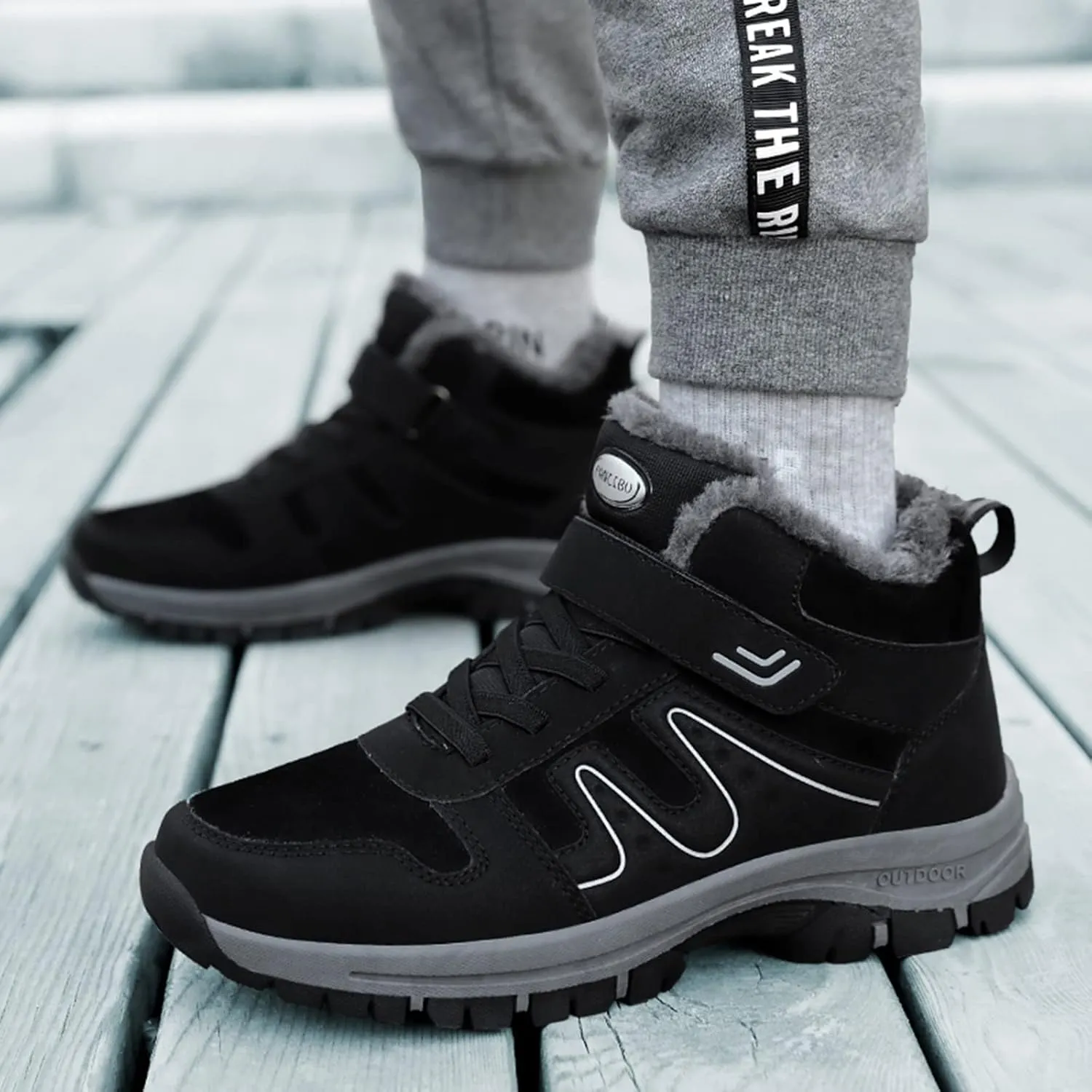 Men's Work Boots Wide Width Hiking Sneakers Ankle Booties Women Workout Shoes Wide Width Waterproof Outdoor Shoes Lightweight Hike Grounded Footwear