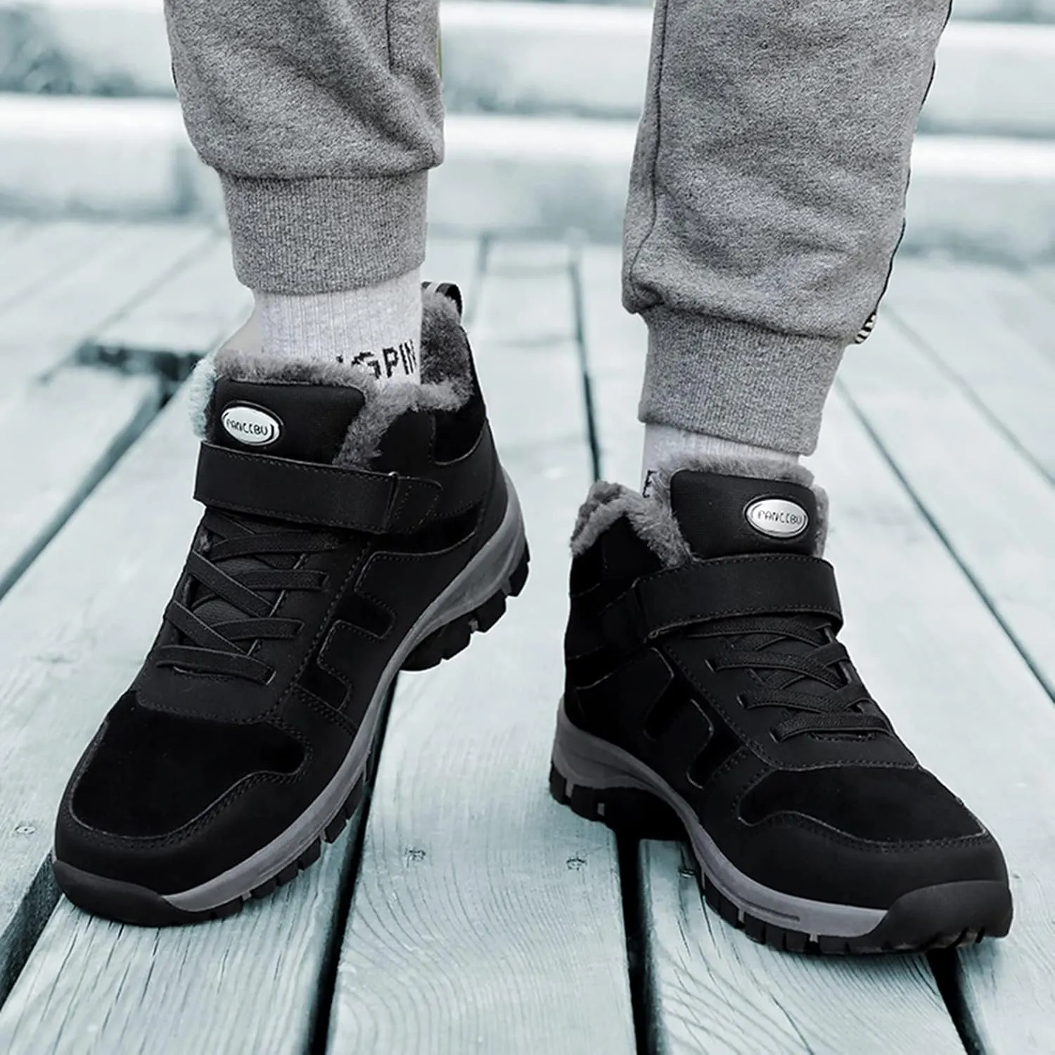 Men's Work Boots Wide Width Hiking Sneakers Ankle Booties Women Workout Shoes Wide Width Waterproof Outdoor Shoes Lightweight Hike Grounded Footwear