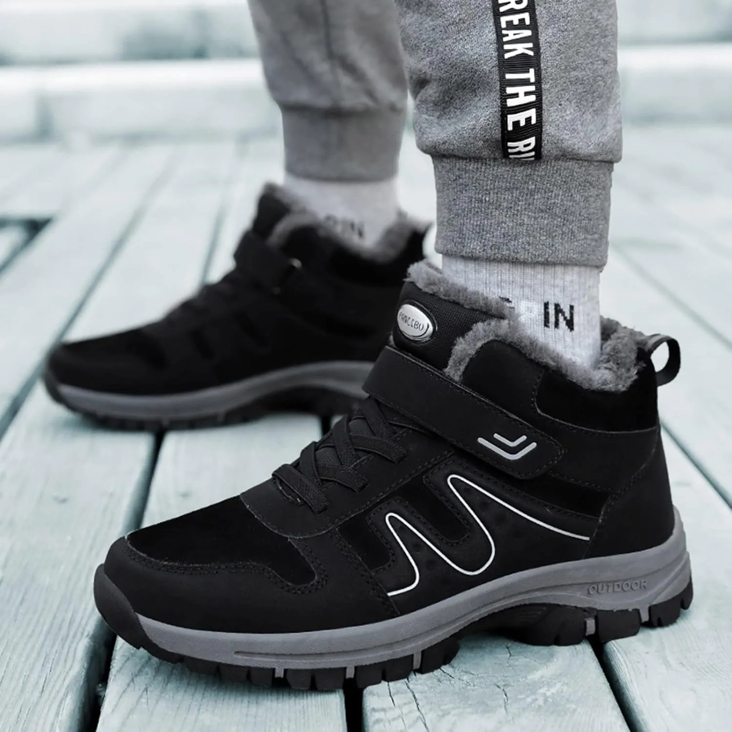 Men's Work Boots Wide Width Hiking Sneakers Ankle Booties Women Workout Shoes Wide Width Waterproof Outdoor Shoes Lightweight Hike Grounded Footwear