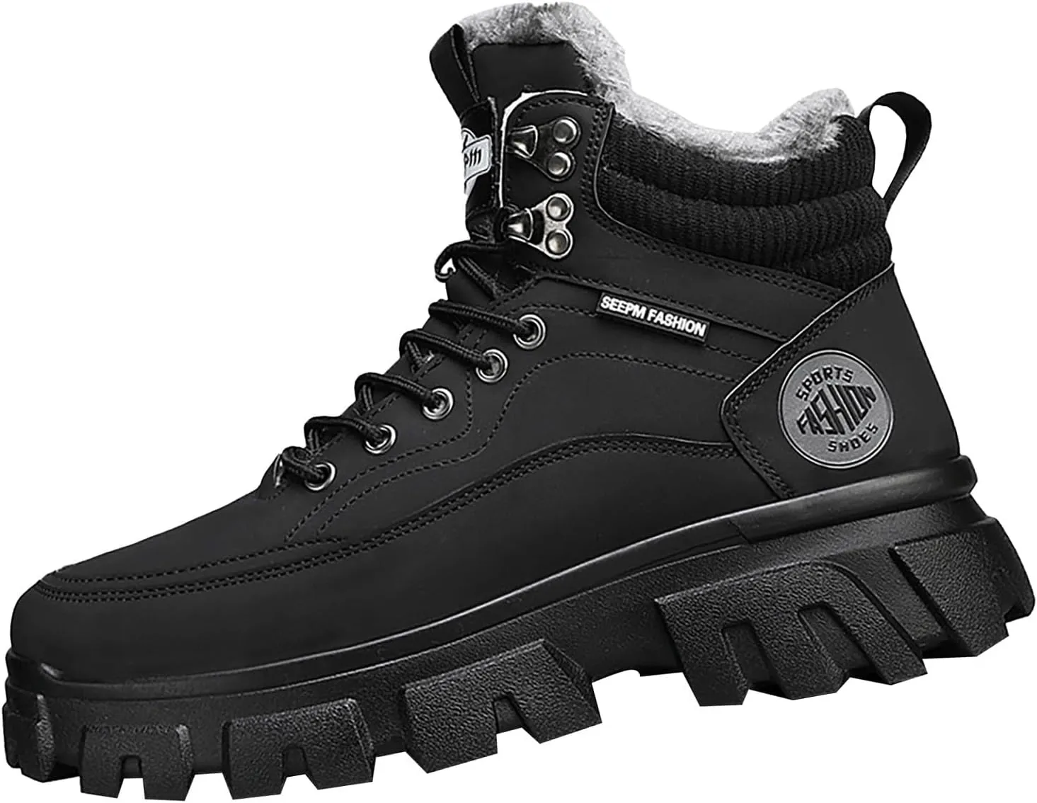 Men's Work Boots Wide Width Hiking Sneakers Warm Ankle Womens Safety Toe Shoes Slip Resistant Wide Outdoor Shoes Slip on Loafers Hike Grounded Footwear