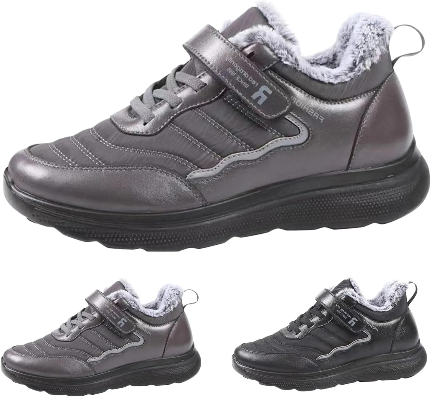 Men's Work Boots Wide Width Hiking Sneakers Warm Ankle Womens Safety Toe Shoes Slip Resistant Wide Outdoor Shoes Slip on Loafers Hike Grounded Footwear