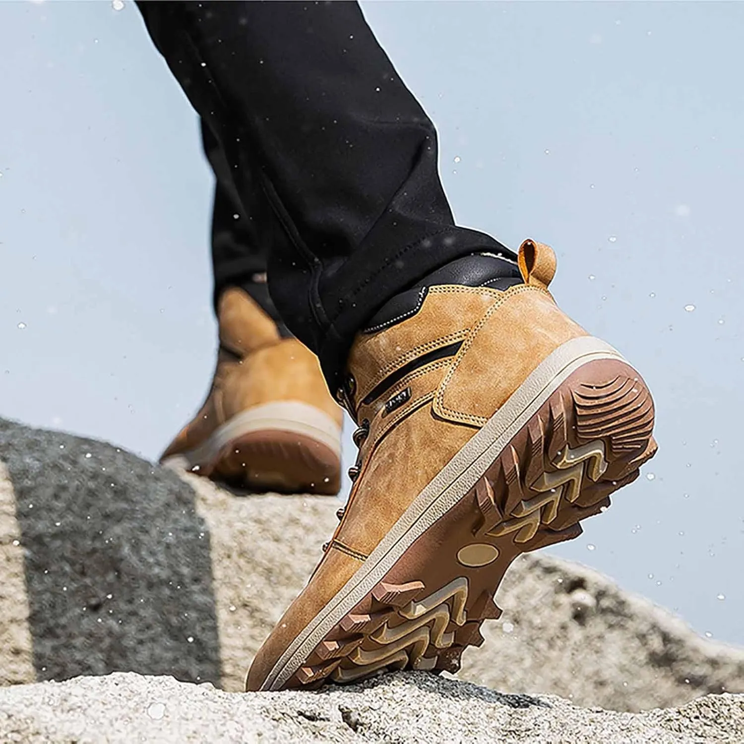 Military Tactical Boots for Men, Men's Waterproof Hiking Boots Outdoor Lightweight Work Boots Durable Leather Work Utility Outdoor Assault Boots
