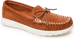 Minnetonka Scout - Women??s Suede Loafers Designed for Everyday Wear - Made with Soft Suede Leather, Memory Foam Insoles and Midsoles, and Rubber Outsoles