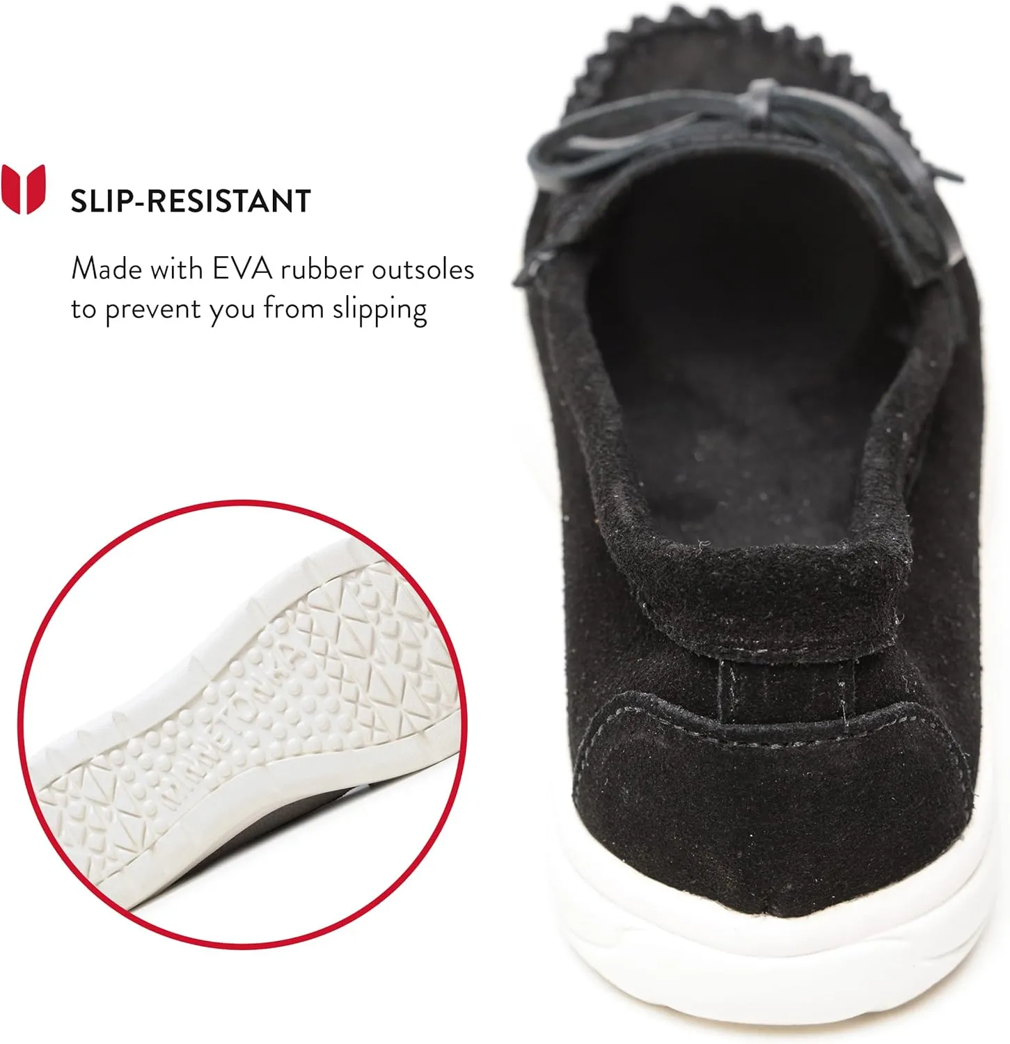 Minnetonka Scout - Women??s Suede Loafers Designed for Everyday Wear - Made with Soft Suede Leather, Memory Foam Insoles and Midsoles, and Rubber Outsoles