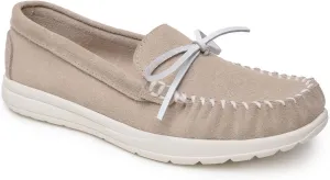 Minnetonka Scout - Women??s Suede Loafers Designed for Everyday Wear - Made with Soft Suede Leather, Memory Foam Insoles and Midsoles, and Rubber Outsoles