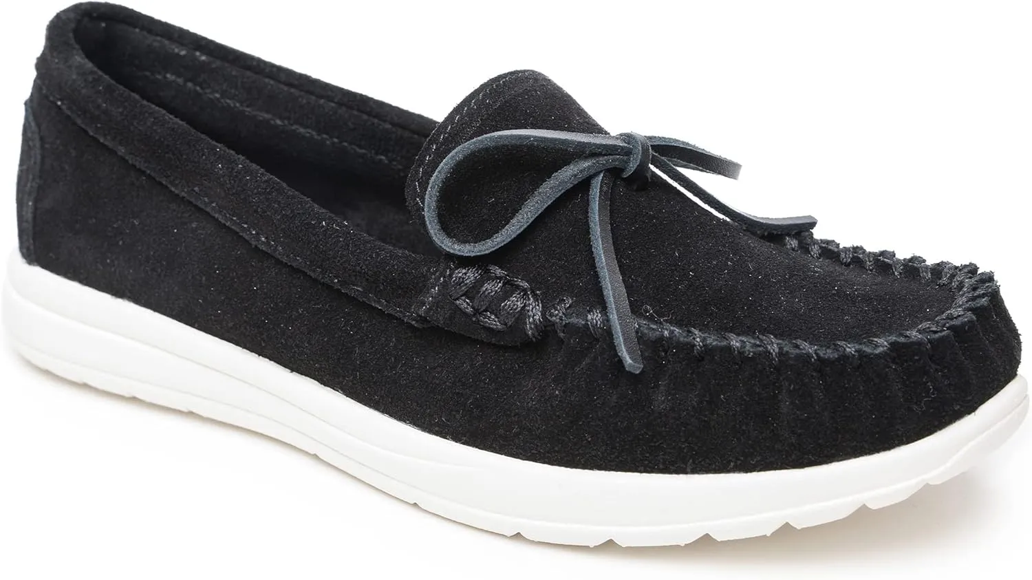 Minnetonka Scout - Women??s Suede Loafers Designed for Everyday Wear - Made with Soft Suede Leather, Memory Foam Insoles and Midsoles, and Rubber Outsoles